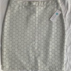 Neutral Body Con Pencil Skirt